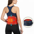 Cordless Heated Back Massager Belt with Red Light Therapy, 5 Temperature Levels, Portable Lower Back Pain Relief Wrap for Home and Office, Fits Up to 60"